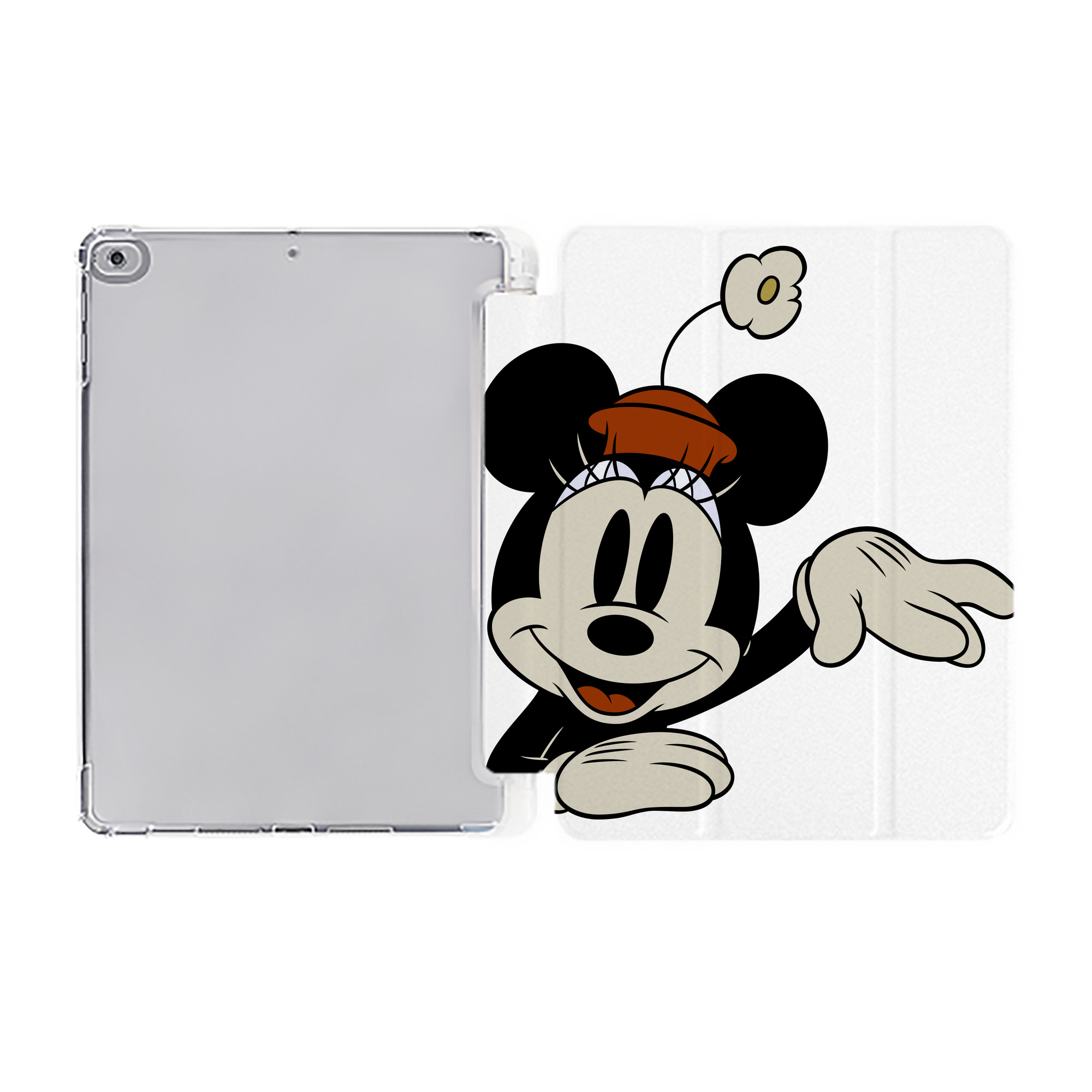 （画像用） ミッキーマウス Mickey Mouse IPad ケース ペン収納付き 三つ折りスタンド PUレザー×シリコン 対応機種9.5/10.5/10.9インチ